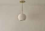 Claylight: BRASS ROD PENDANT | Ceramic Hanging Lamp | Pendants by lightexture. Item made of brass with ceramic works with boho & minimalism style
