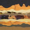 Foothills in the Moonlight II | Mixed Media by Lorelle Rau Studios | Prisma Health Greenville Memorial Hospital in Greenville. Item made of paper
