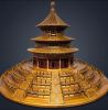 Temple of Heaven Mortise & Tenon Wooden Art Decor Sculpture | Sculptures by Dynasty Artisan. Item made of wood compatible with eclectic & maximalism and asian style