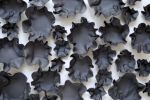 Charcoal Wall Sculpture, 39 Pieces Set, Matte Black Finish | Wall Hangings by SevaCeramics