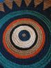 Wicker Evil Eye Wall Plate Set: Boho Maximalist Decor | Decorative Plate in Decorative Objects by Sarmal Design. Item made of cotton compatible with boho and contemporary style