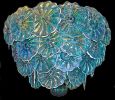 Turquoise Rondel Chandelier | Chandeliers by Rick Strini. STRINI ART GLASS. Item composed of glass