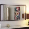 HOCKNEY Mirror | Decorative Objects by Ivar London | Custom. Item composed of walnut & glass compatible with contemporary and eclectic & maximalism style