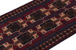 Rug & Kilim's Baluch Runner Rug in Burgundy with Geometric | Area Rug in Rugs by Rug and Kilim