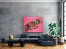 Bubblegum Abstract Painting | Oil And Acrylic Painting in Paintings by Elyse Martin Large Abstract Paintings. Item made of canvas