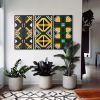 Rwanda Pattern Wood Wall Art, Set of 3 | Mixed Media by Skal Collective. Item composed of wood and synthetic