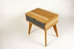 Abymini | Nightstand in Storage by Curly Woods. Item composed of oak wood and concrete in mid century modern style
