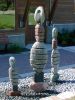 Richmond Beach Library Stoneman Family of Fountains | Public Sculptures by Barry Namm Art. Item composed of stone