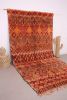 Orange Vintage Moroccan Rug 6.6 x 13 ft, Berber Wool Rug, | Area Rug in Rugs by BerberHand. Item composed of wool in boho style