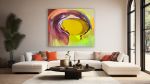 Fierce | Oil And Acrylic Painting in Paintings by Kim Powell Art. Item composed of canvas in minimalism or contemporary style