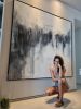 "Black & White" | Oil And Acrylic Painting in Paintings by Shirly Maimom Art. Item composed of canvas compatible with contemporary and art deco style