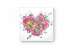 the heart of my love glow in the dark | Oil And Acrylic Painting in Paintings by Virginie SCHROEDER. Item composed of canvas and synthetic in minimalism or contemporary style