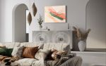 Elmhurst Sunset in Washi | Oil And Acrylic Painting in Paintings by Jan Sullivan Fowler. Item composed of paper and synthetic