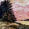 Spruce Trees with Golden Light | Paintings by willa vennema