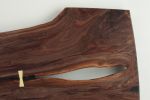 Brass Inlay Walnut King Size Headboard / Wall Decoration Art | Beds & Accessories by Alicia Dietz Studios. Item composed of walnut and brass