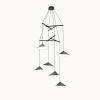 Emily V6 Pendant Light – Anthracite Semi-Matte | Chandeliers by MOSS Objects. Item made of oak wood with steel works with contemporary & modern style