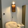 Suspended Moment — Wall Sculptural Lamp with Republic-Era Po | Wall Sculpture in Wall Hangings by yingting S. Item made of wood & ceramic compatible with minimalism and mid century modern style
