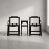 Imperial Midnight Black-Gold Ming Rose Armchair Trio Set | Chairs by Dynasty Artisan. Item made of wood compatible with contemporary and eclectic & maximalism style