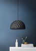 Arc Pendant Black Plywood | Pendants by LAWA DESIGN. Item composed of wood & fabric