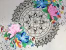 Mandala + Modern Florals Wall Mural | Murals by Leah Chong | Boon Lay Way - Big Box in Singapore. Item made of synthetic