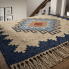 Handwoven Woolen Stair Runner Rug | Rugs by Evergreen Carpets. Item made of wool works with boho & minimalism style