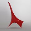 "Nyx" Contemporary Lounge chair in red lacquered fiberglass | Chairs by Carcino Design. Item works with contemporary & eclectic & maximalism style