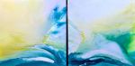 Breaking Dawn one and Two | Oil And Acrylic Painting in Paintings by Gabrielle Shannon. Item made of canvas & synthetic