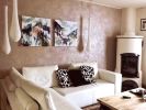"Mountains are made of cloud" and "Fragments of time" Paintings | Oil And Acrylic Painting in Paintings by Cristina Dalla Valentina. Item made of canvas with synthetic
