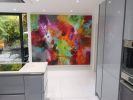 Abstract Original Painting "Happy clouds" | Mixed Media by Carolina Alotus. Item made of canvas with synthetic
