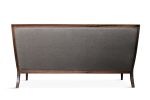 Belgrano Contemporary Rosewood COM Settee, Customizable | Couch in Couches & Sofas by Costantini Design. Item composed of wood and leather