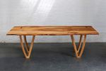 'Harp Leg' Book-Matched Scottish Elm Table. Jonathan Field. | Coffee Table in Tables by Jonathan Field. Item made of oak wood