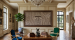 Iskonawa Mural: 2.83m Hand-Painted Ancestral Museum Art | Tapestry in Wall Hangings by Sacred Andes Atelier. Item made of cotton & fiber compatible with minimalism and rustic style
