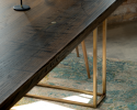 Ebonised Boxcar Dining Table in our Showroom | Tables by L'atelier Mata. Item made of oak wood & steel
