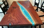 Epoxy Dining Table, Epoxy Resin Table, Epoxy Wood Table | Tables by Innovative Home Decors. Item composed of wood in country & farmhouse or art deco style