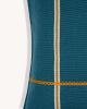 Rayas Stripe Zinacantán Cushion (TEAL) | Pillows by Routes Interiors. Item made of cotton works with boho & eclectic & maximalism style