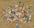 Nicotine Dreams | Mixed Media by Glen Gauthier. Item composed of paper in mid century modern or contemporary style