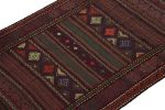 Vintage Baluch Tribal Kilim in Red with Geometric Patterns | Area Rug in Rugs by Rug and Kilim