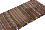 Vintage Afghan Kilim Rug with Polychromatic Stripes | Area Rug in Rugs by Rug and Kilim