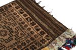 Antique Baluch Persian rug in Beige- Brown Geometric | Area Rug in Rugs by Rug and Kilim