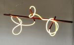 Stitch Linear Pendnats | Chandeliers by CP Lighting | Töska Restaurant & Brewery in Philadelphia. Item compatible with contemporary and eclectic & maximalism style