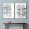 String Play 4316  --  delicate, dynamic art | Prints in Paintings by Petra Trimmel. Item composed of canvas and metal