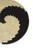 Handmade Natural Grass Round Black & Beige Woven Wall Basket | Decorative Bowl in Decorative Objects by Amara. Item made of fiber works with boho & mid century modern style