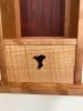 Whimsical Whiskey Cabinet in Figured Cherry and exotic woods | Storage by Wooden Imagination. Item made of wood works with contemporary & coastal style
