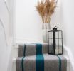 Handwoven Woolen Runner Rug | Rugs by Evergreen Carpets. Item composed of wool in boho or minimalism style