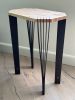 Handmade Side Table Made from Maple and Walnut Woods | Tables by Hiraeth Ceramics. Item composed of maple wood in minimalism or contemporary style