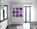 Wall of Color, Purples, 9 panels, by Paula Gibbs | Oil And Acrylic Painting in Paintings by Paula Gibbs | Tucson in Tucson. Item made of wood