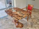 Clear Resin Live Edge Maple Gaming Table | Desk in Tables by Lumberlust Designs. Item made of wood