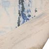 Modern Abstract Rug with Beige and blue Distressed Pattern | Area Rug in Rugs by Rug and Kilim