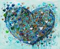 Heart of the Ocean — Original Textured Floral Painting | Oil And Acrylic Painting in Paintings by DaggArt. Item works with contemporary style