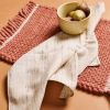 Kora Off White Peace Silk Handloom Napkin ( Set of 4 ) | Linens & Bedding by Studio Variously